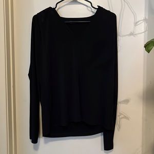 Banana Republic Black Long Sleeve V-Neck